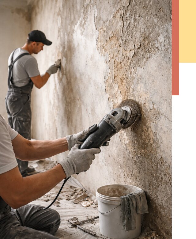 Снятие и удаление краски со стен в Нягани от 2139 руб. — ОТДЕЛОЧНИК-Нга