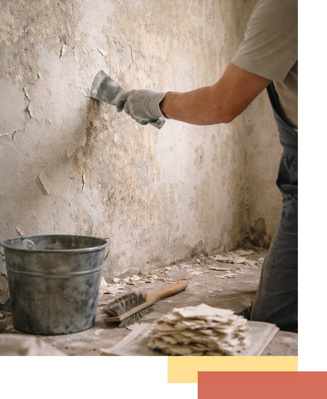 Удаление старой краски со стен в Нягани качественно и быстро