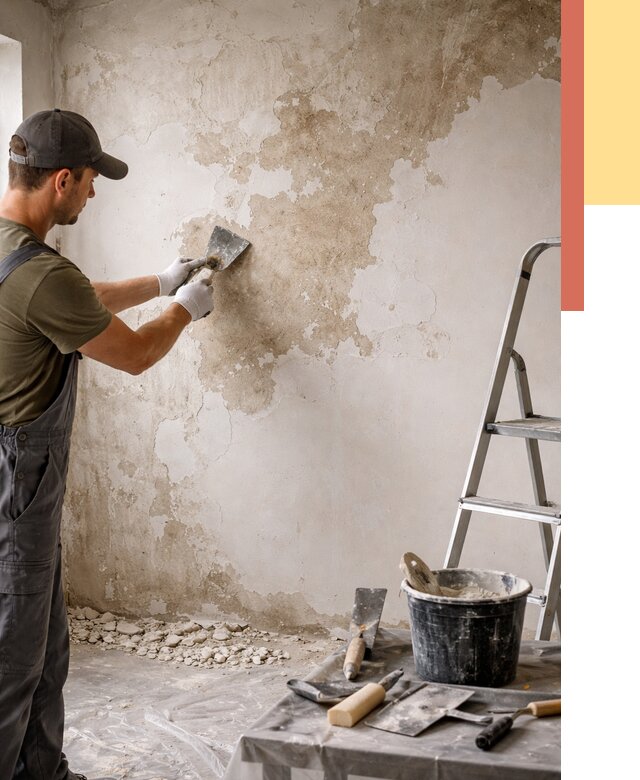 Снятие старой шпаклевки в Нягани от 1884 руб. — быстро и недорого | ОТДЕЛОЧНИК-Нга