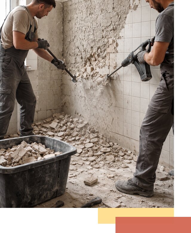 Демонтаж плитки со стен в Нягани быстро и аккуратно