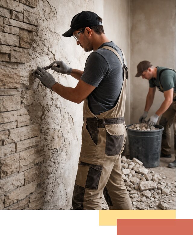 Демонтаж декоративного камня в Нягани профессионально и безопасно