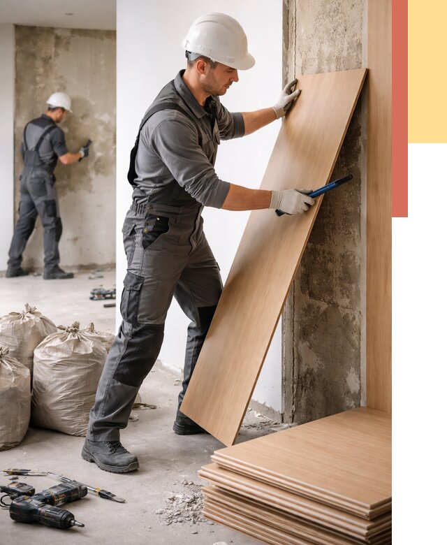 Демонтаж стеновых панелей в Нягани от 3565 руб. за м² быстро и недорого | ОТДЕЛОЧНИК-Нга