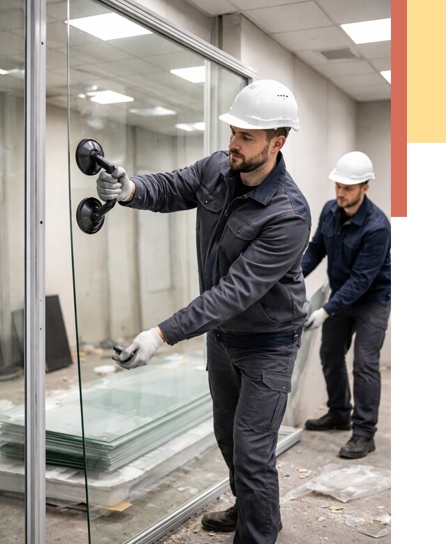 Демонтаж стеклянных перегородок в Нягани от 3260 руб. — быстро и недорого | ОТДЕЛОЧНИК-Нга