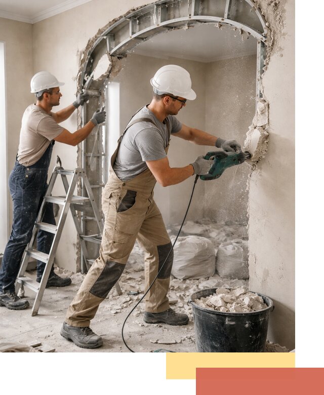 Демонтаж гипсокартонной арки в Нягани быстро и аккуратно