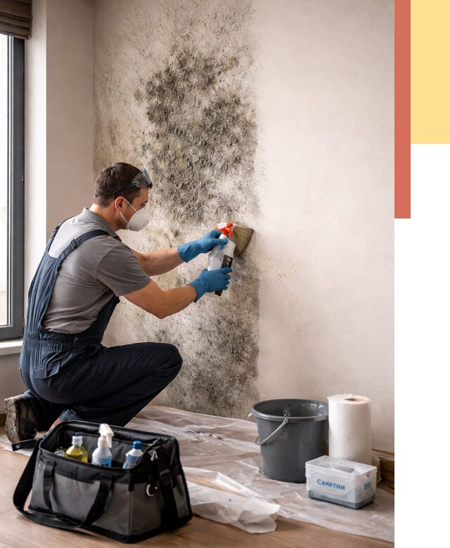 Удаление плесени со стен в Нягани от 2190 руб. — быстро и недорого | ОТДЕЛОЧНИК-Нга