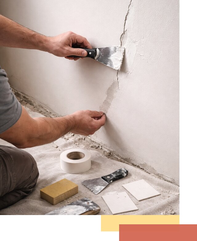 Заделка трещин и сколов в стенах и потолках в Нягани