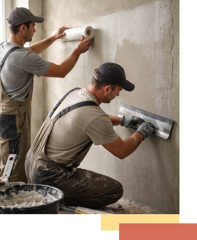 Армирование стен стеклосеткой в Нягани для прочной отделки