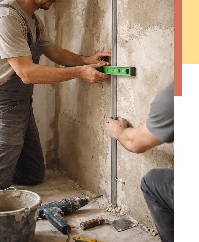 Установка штукатурных маяков в Нягани от 7130 руб. — быстро и недорого | ОТДЕЛОЧНИК-Нга