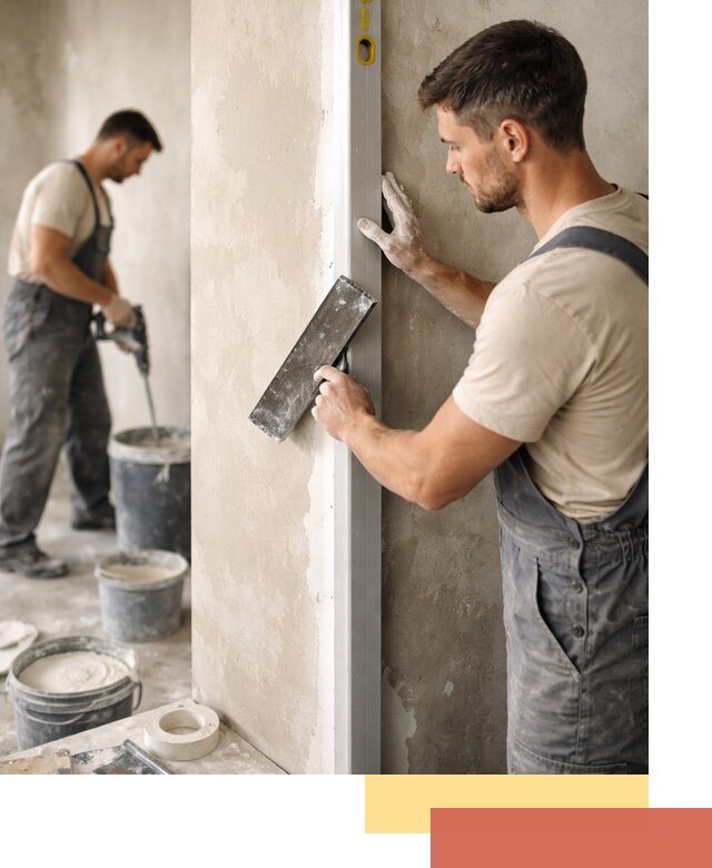 Выведение углов стен в Нягани: монтаж и оштукатуривание