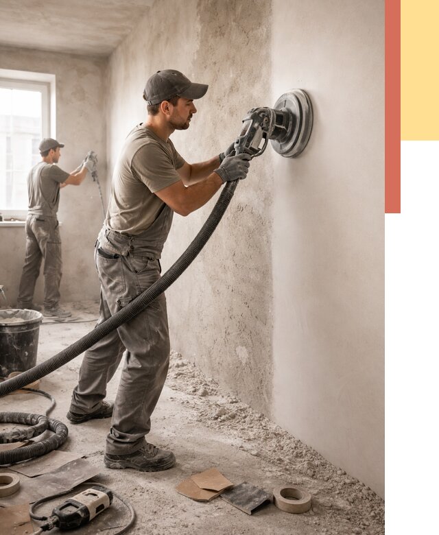 Шлифовка стен в Нягани от 1222 руб/м2 — быстро и недорого | ОТДЕЛОЧНИК-Нга