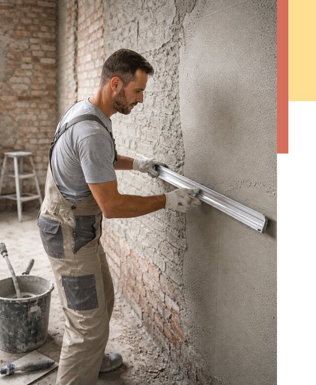 Штукатурка кирпичных стен в Нягани от 4584 руб/м2 — быстро и недорого | ОТДЕЛОЧНИК-Нга