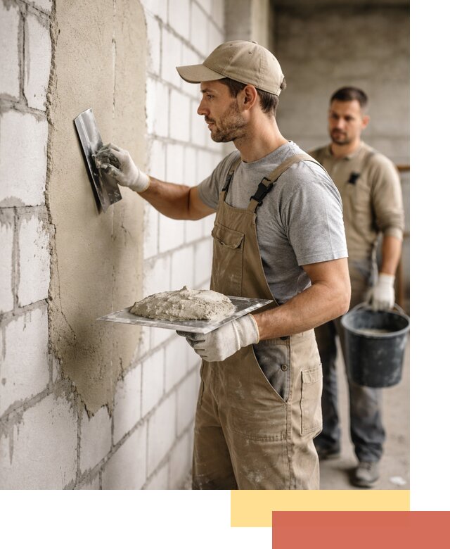 Штукатурка стен из газобетона в Нягани под ключ