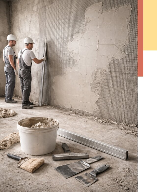 Штукатурка стен по сетке в Нягани от 5602 руб./м2 — быстро и недорого | ОТДЕЛОЧНИК-Нга