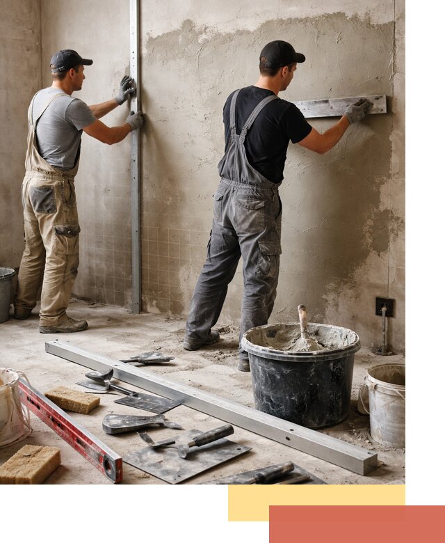 Профессиональная штукатурка стен под плитку в Нягани