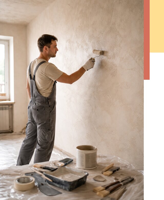 Нанесение лессирующей краски по декоративке в Нягани от 1783 руб. | ОТДЕЛОЧНИК-Нга