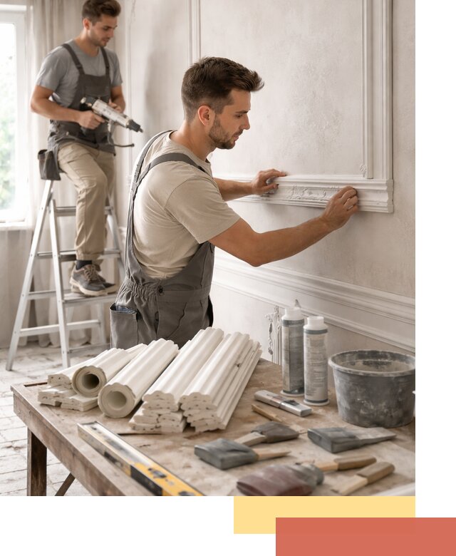 Монтаж лепнины на стены в Нягани профессионально и качественно