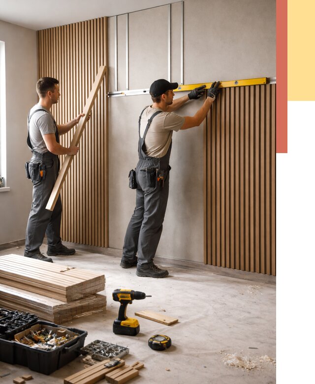 Монтаж реечных панелей на стены в Нягани от 1222 руб. — быстро и недорого | ОТДЕЛОЧНИК-Нга