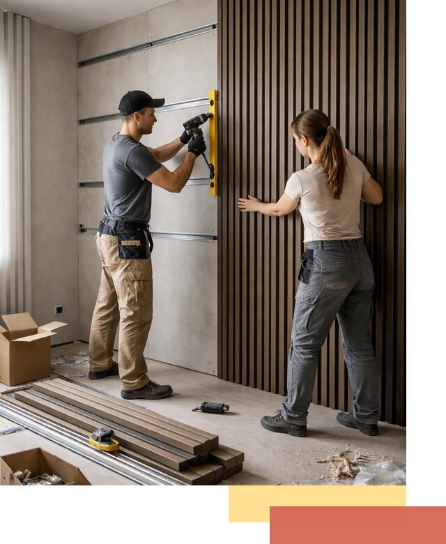 Монтаж реечных панелей на стены в Нягани