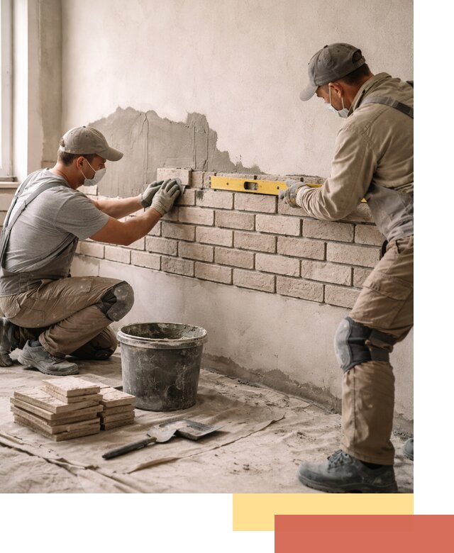 Монтаж декоративного кирпича профессионально в Нягани