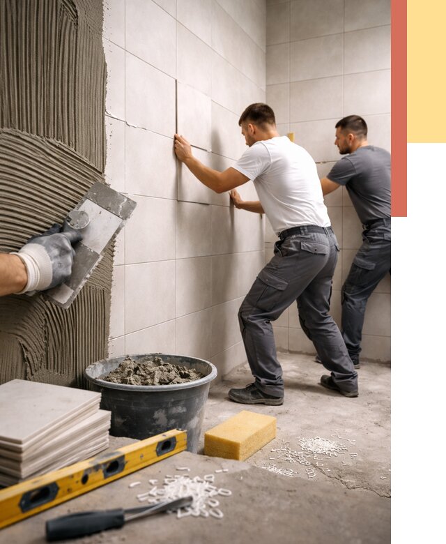 Укладка плитки на стены в Нягани от 866 руб. — качественно и недорого | ОТДЕЛОЧНИК-Нга