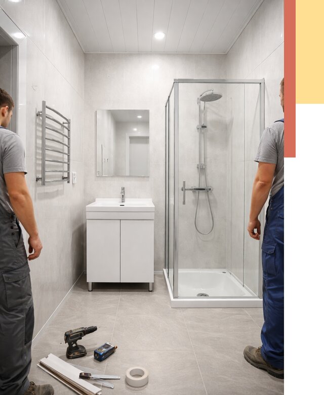 Отделка ванной комнаты панелями ПВХ в Нягани от 4584 руб. за м2 | ОТДЕЛОЧНИК-Нга