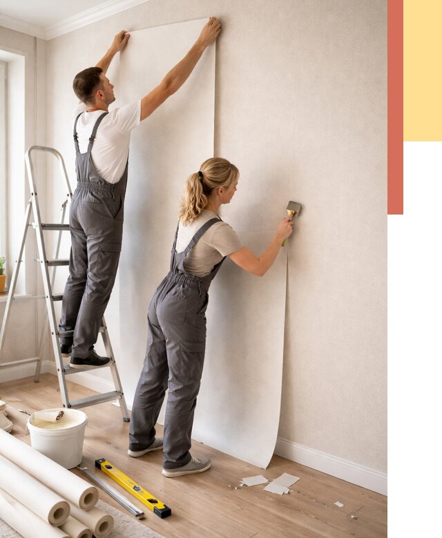 Поклейка флизелиновых обоев в Нягани от 6112 руб. | Быстро и недорого — ОТДЕЛОЧНИК-Нга