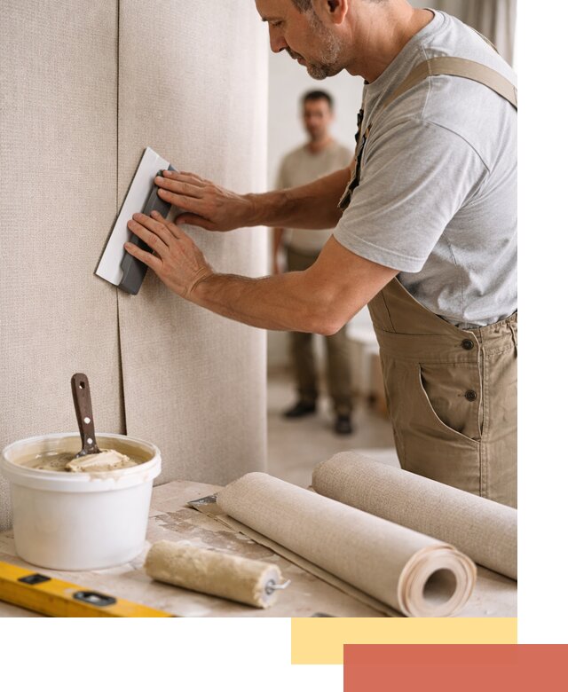 Поклейка текстильных обоев в Нягани профессионально и аккуратно