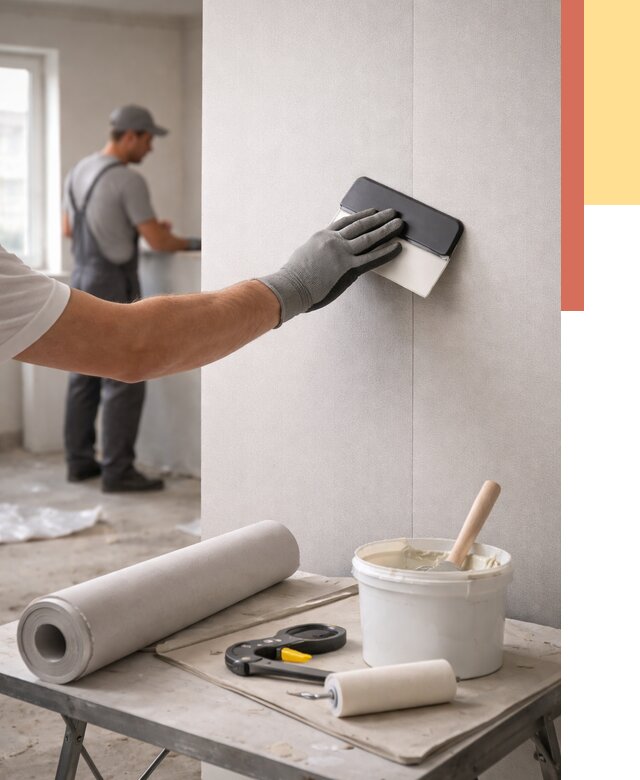 Поклейка обоев под покраску в Нягани от 3565 руб. за м2 | ОТДЕЛОЧНИК-Нга