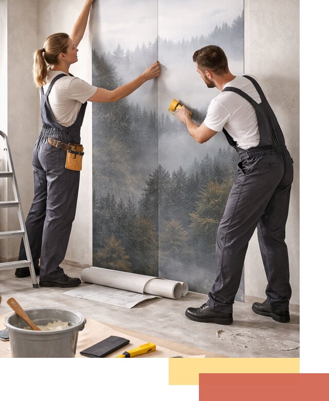 Поклейка фотообоев профессионально в Нягани под ключ