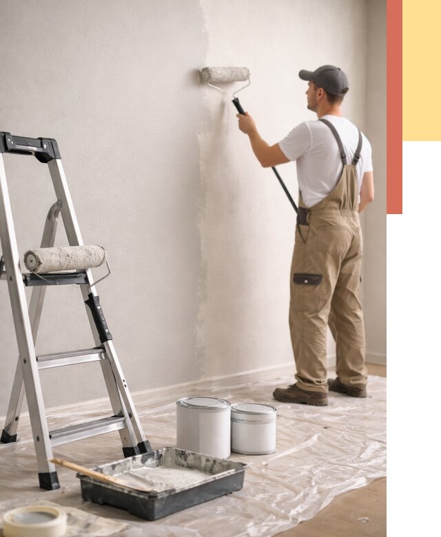 Покраска стен латексной краской в Нягани от 4584 руб. за м2 | ОТДЕЛОЧНИК-Нга