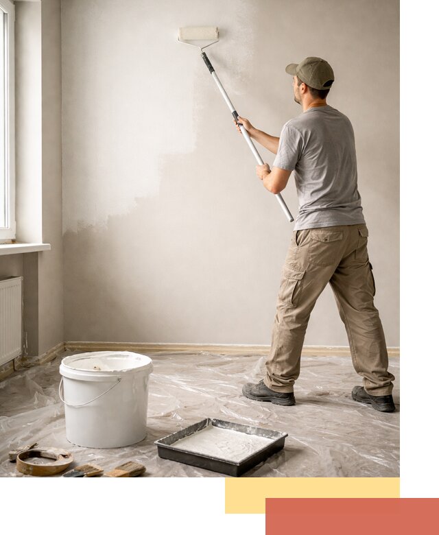 Покраска стен латексной краской в Нягани качественно и быстро