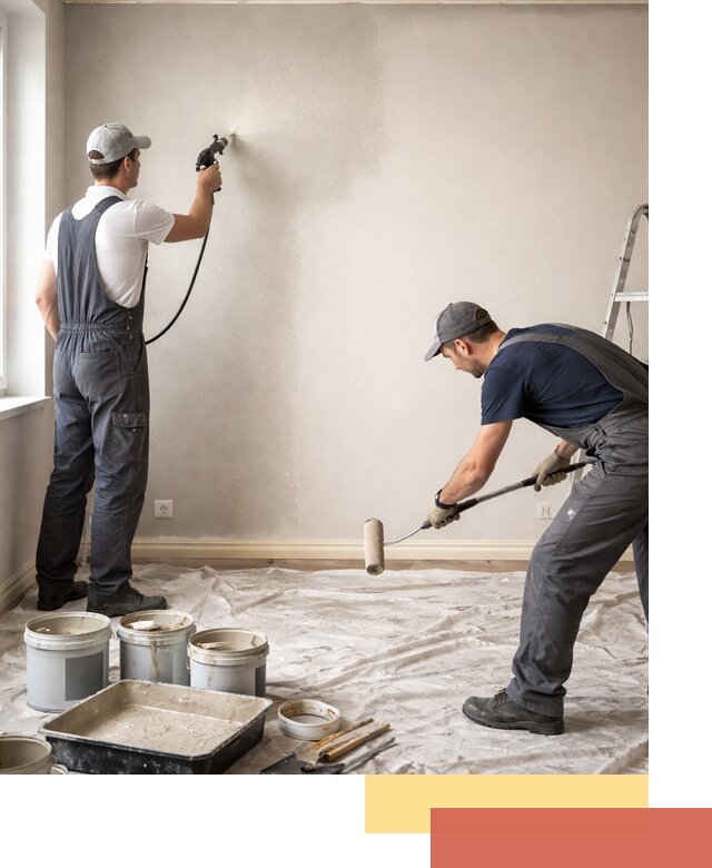 Покраска стен моющейся краской и защита поверхностей в Нягани