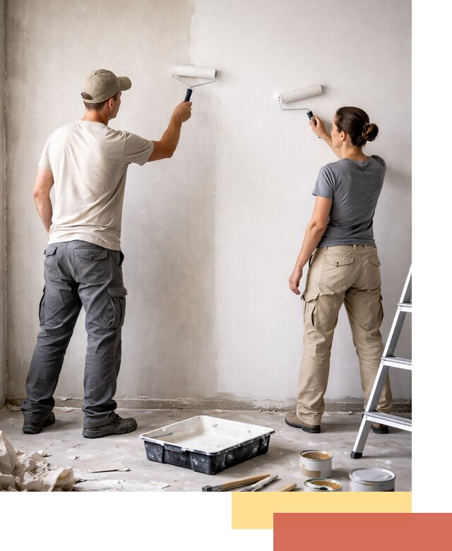 Окраска стен по стеклохолсту в Нягани качественно и долговечно