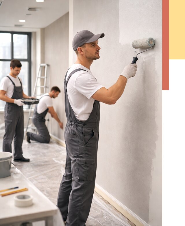 Покраска стен в офисе в Нягани от 8658 руб. — быстро и недорого | ОТДЕЛОЧНИК-Нга