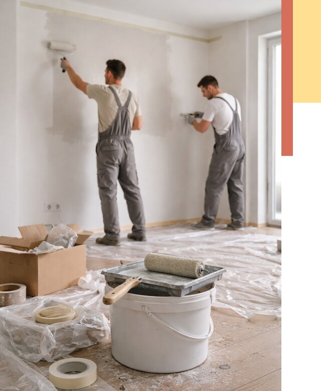 Покраска стен в квартире в Нягани от 2547 руб/м2 — быстро и недорого | ОТДЕЛОЧНИК-Нга