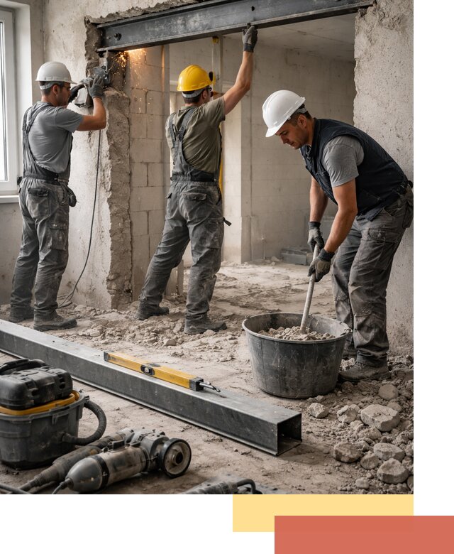 Создание проемов в стенах и несущих конструкциях в Нягани