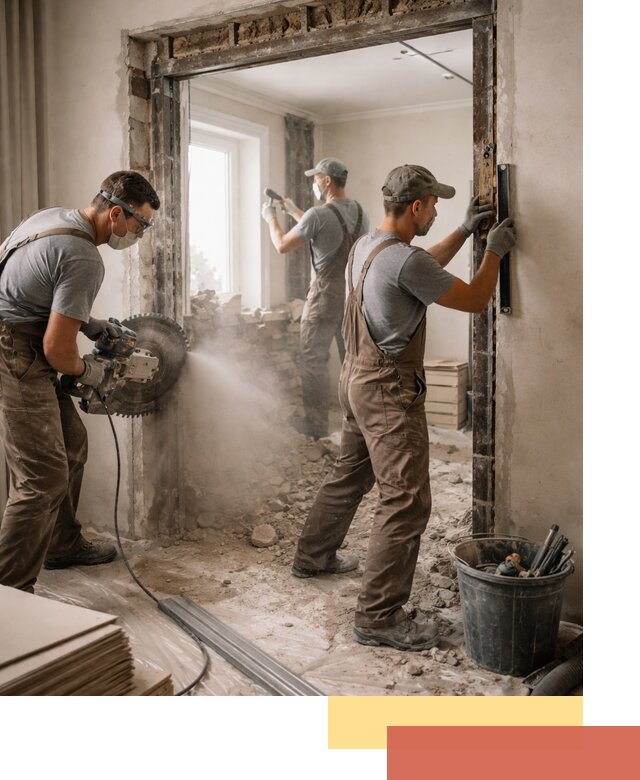 Расширение дверного проема под установку новой двери в Нягани