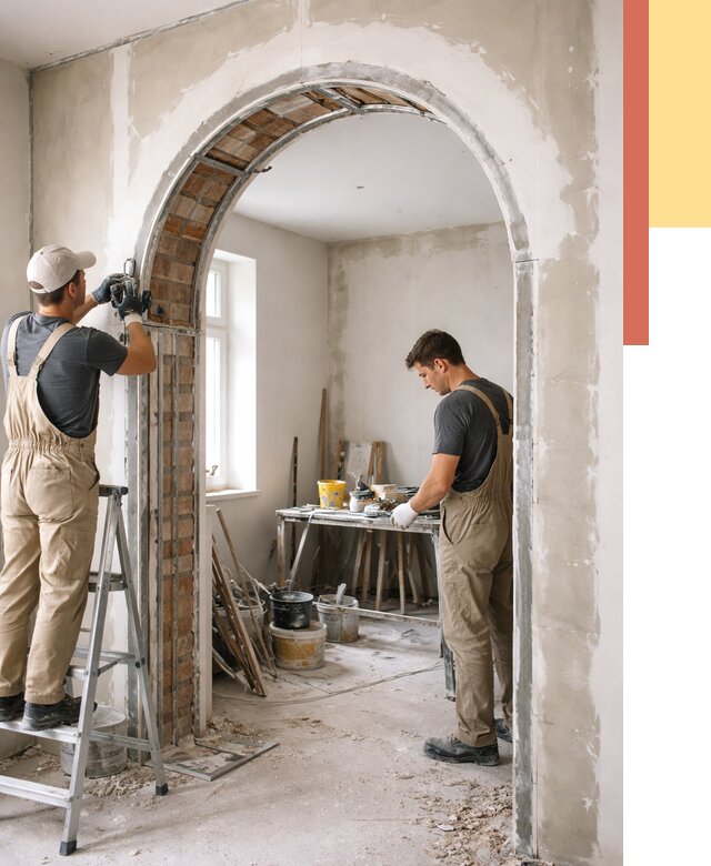 Устройство арочного проема в Нягани от 9677 руб. под ключ — быстро и недорого | ОТДЕЛОЧНИК-Нга