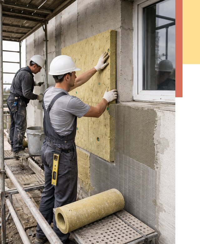 Утепление стен в Нягани от 4380 руб. под ключ — быстро и недорого | ОТДЕЛОЧНИК-Нга