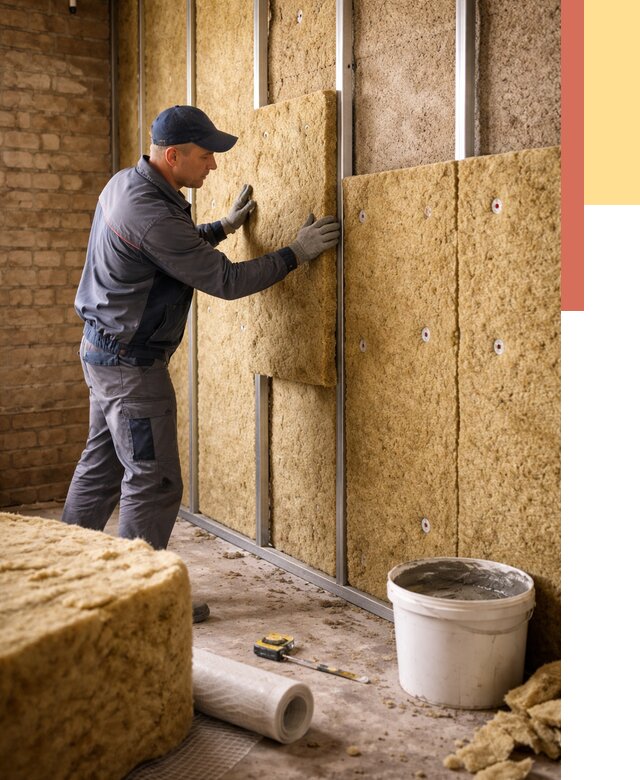 Утепление стен минватой в Нягани от 1375 руб./м2 — недорого и быстро | ОТДЕЛОЧНИК-Нга