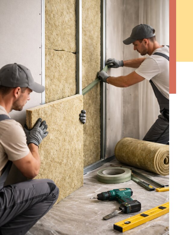 Шумоизоляция стен в Нягани под ключ от 1884 руб. | ОТДЕЛОЧНИК-Нга