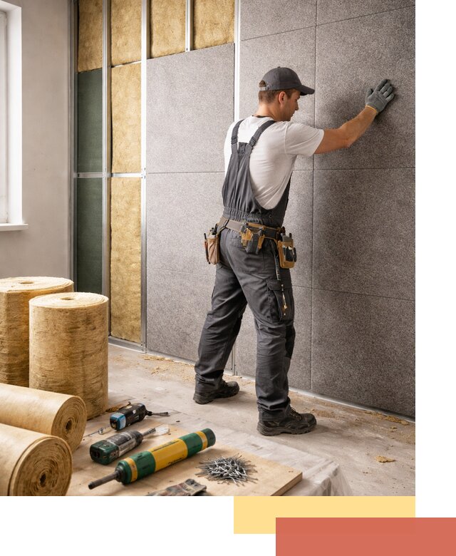 Профессиональная шумоизоляция стен в Нягани для квартиры и офиса