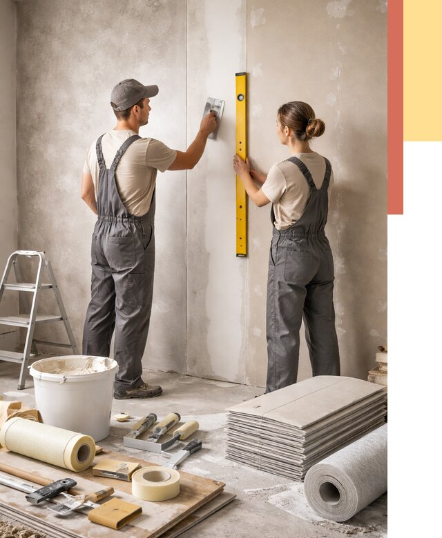 Отделка стен в Нягани от 1528 руб/м² — недорого, быстро, под ключ | ОТДЕЛОЧНИК-Нга