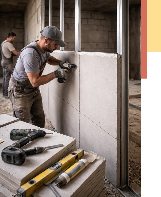 Кладка влагостойких перегородок ПГП в Нягани от 1222 руб. под ключ | ОТДЕЛОЧНИК-Нга