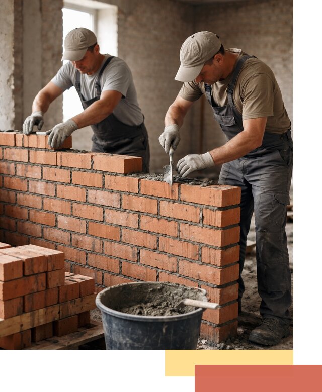 Кладка кирпичных перегородок под ключ в Нягани