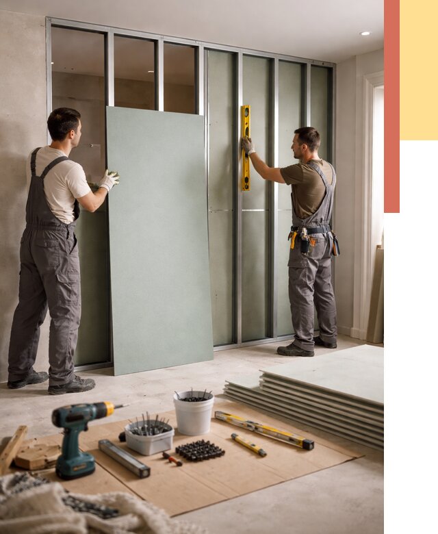 Перегородка из влагостойкого гипсокартона в Нягани от 4889 руб. — монтаж под ключ | ОТДЕЛОЧНИК-Нга