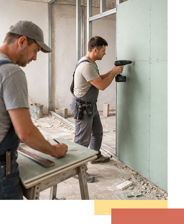 Перегородки из влагостойкого гипсокартона под ключ в Нягани