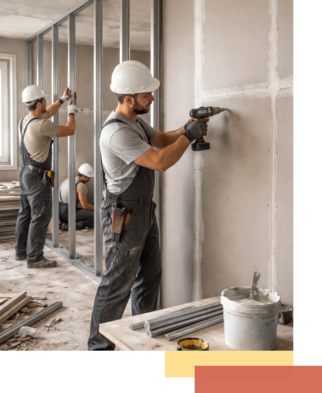 Перегородки из огнестойкого гипсокартона в Нягани под ключ