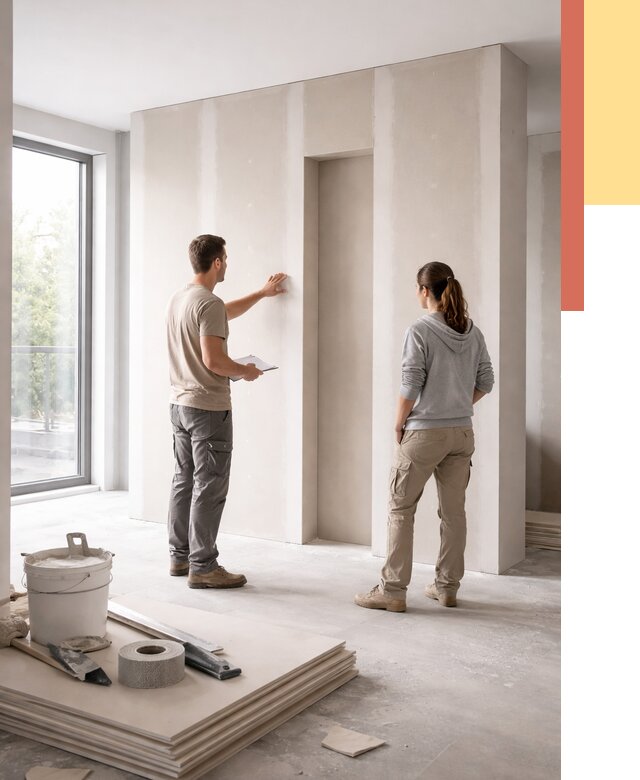 Зонирующая перегородка из гипсокартона в Нягани от 2852 руб. под ключ | ОТДЕЛОЧНИК-Нга