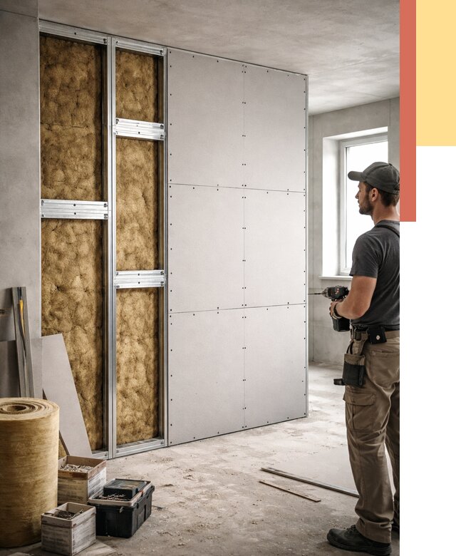 Усиленная перегородка под навеску в Нягани от 13038 руб. — монтаж под ключ | ОТДЕЛОЧНИК-Нга